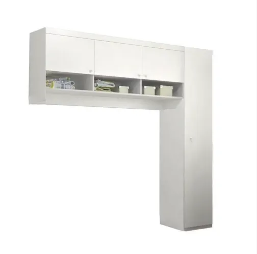 Guarda Roupa Infantil 1 Porta Com Modulo Aéreo Branco Brilho