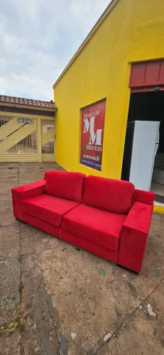 sofa retrô acentos fixo semi novo - ENTREGA GRÁTIS