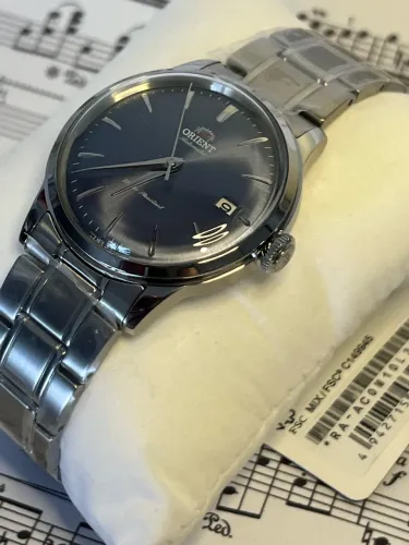Relógio Orient Bambino 38mm Automático Mostrador Azul (Novo/Lacrado)