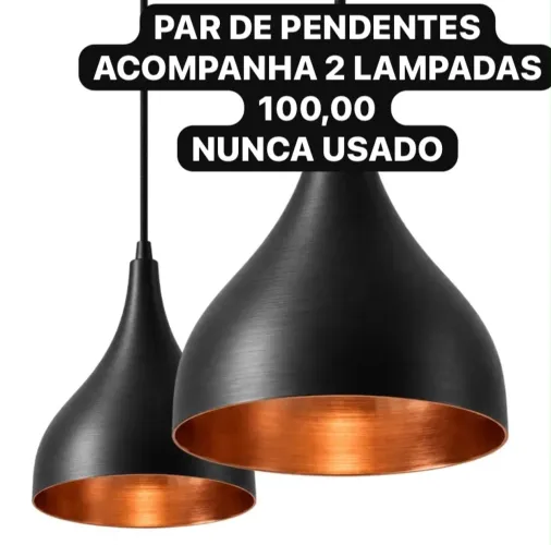 Pendentes iluminaria+lampadas