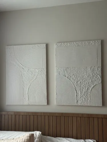 2 quadros decorativos com textura