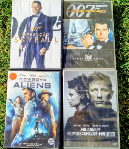 Lote DVD 4 - 007, cowboys aliens, os homens que não amavam as mulheres