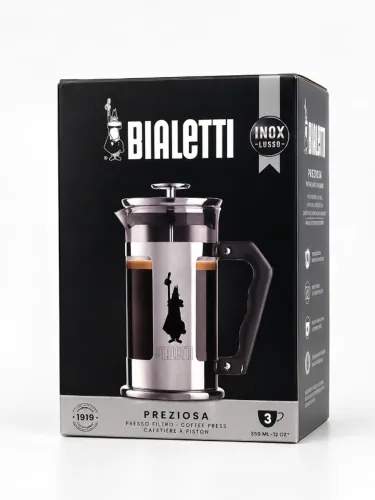 Prensa Francesa Bialetti Preziosa Aço Inox 350 ml | French Press, Cafeteira