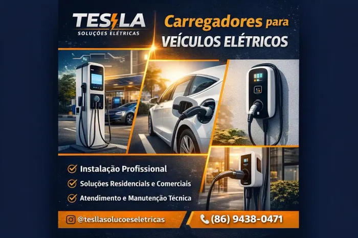 Instalação de carregador elétrico veicular 