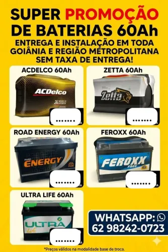 BATERIA NOVA 60 Amperes 