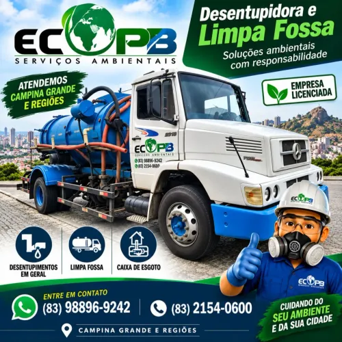 Desentupidora limpa fossa