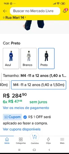 Vendo kimono jiu-jitsu tamanho M4 seminovo