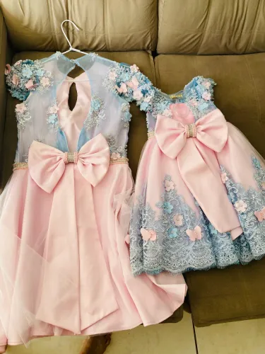 Vestido mãe e filha de luxo