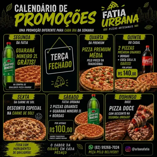 Pizzas massas artesanais e muuito recheio.