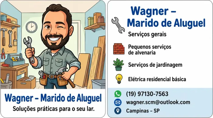 Wagner - Marido de Aluguel | Serviços Gerais