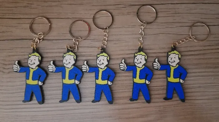 Kit com 5 chaveiros Fallout