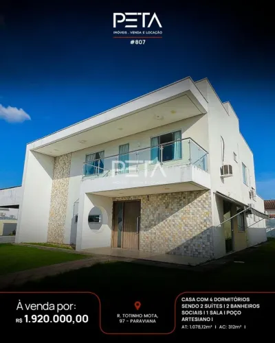 Casa com 4 quartos à Venda, Paraviana - Boa Vista