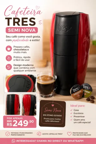  Cafeteira 3 corações 