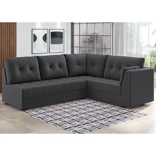 Sofá de Canto 6 Lugares Linoforte Toronto com Revestimento