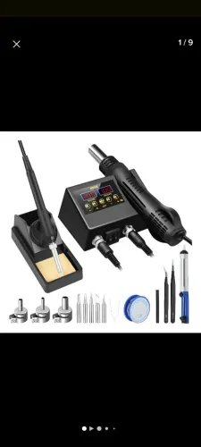 Estação retrabalho (Ferro de Solda e Soprador) Zeradooo 110v