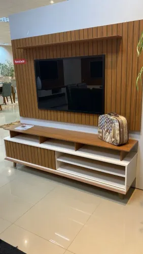 Painel Lume + Rack Flow para tv de até 65