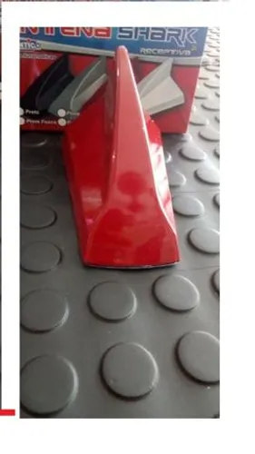 Antena Barbatana Shark Tubarão c sinal radio core vermelho preto Fosco Prata branco aoyjk