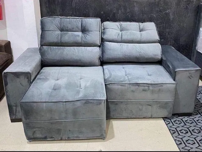 Sofá Retratil Reclinável Premium Veludo 