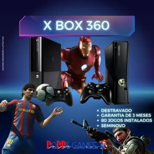Xbox 360 Destravado Com 80 Jogos Garantia de 3 meses