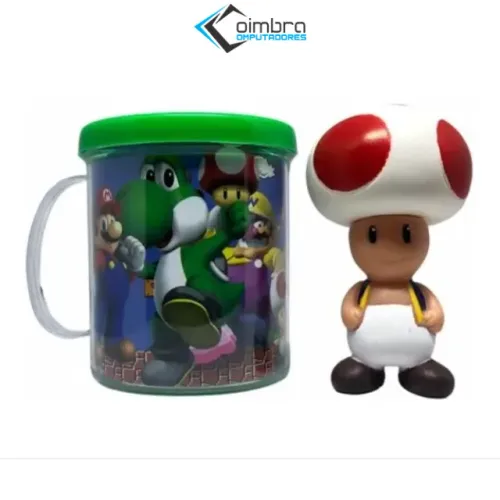 Caneca Personalizada + Boneco Toad - Loja Coimbra Computadores Entregamos