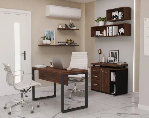 Mesa pé tubular Pandin <br>1,20x60x75 PROMOÇÃO 