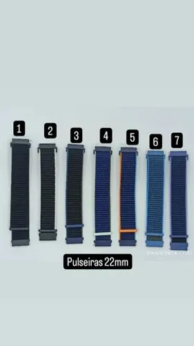 Pulseira em nylon 22mm Universal Smartwatch Relógio