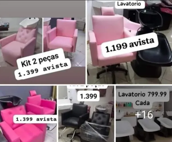 KIT DE CADEIRA E LAVATÓRIO APARTIR 1.399 WHATSAPP *