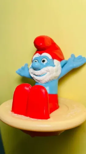 Papai Smurf boneco altura 7 cm da Coleção do Mc Lanche Feliz - Turma dos Smurfs