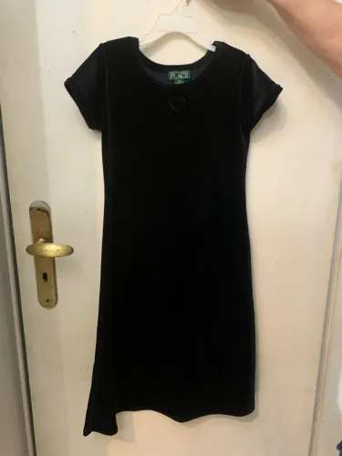 vestido preto de veludo infantil the children's place tamanho 5 importado