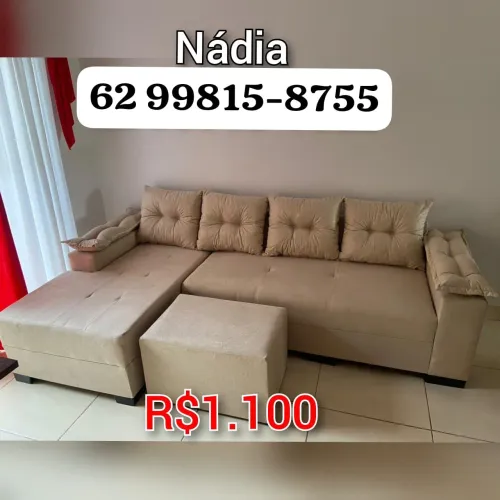 SOFÁ ESPUMA D33 TECIDO SUEDE 