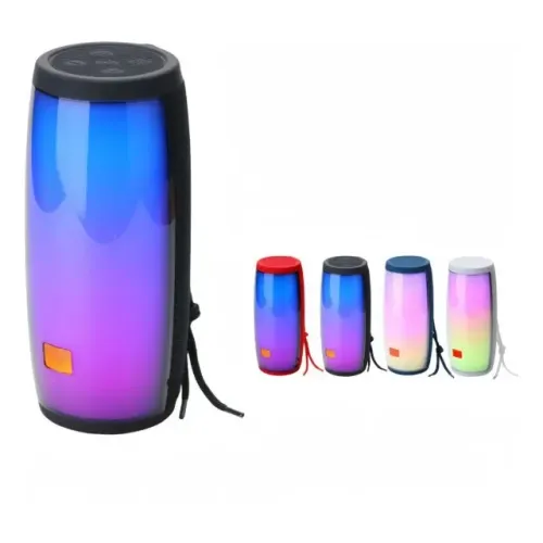 Caixa De Som Bluethooth Rgb Aux Portátil Som Alto