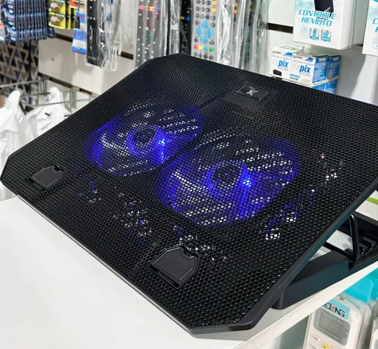 Suporte de Notebook / Netbook - Base com Cooler e Ajuste de Altura