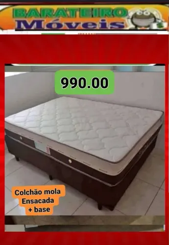 Colchão Molas Ensacadas com Base -casal