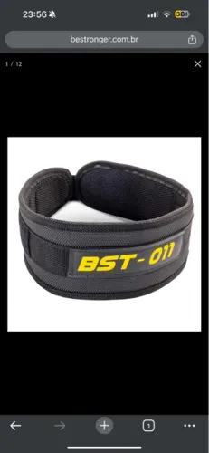 Cinto para Agachamento Slim Preto P M G