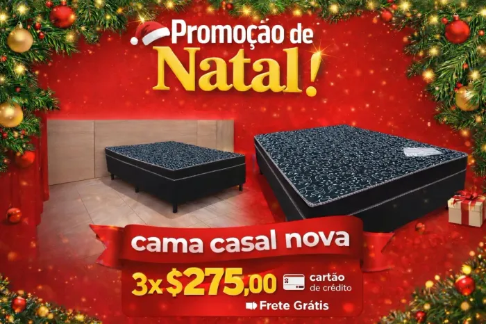 Liquidação Cama casal na promoção nova