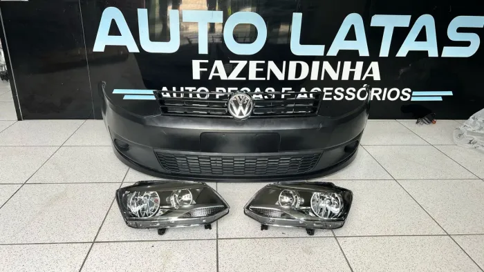 Par de Faróis e Para-choque Dianteiro Fox 2010 a 2014