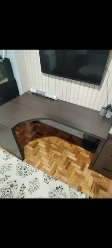 Mesa L c/ Gaveteiro em Madeira - Home Office 