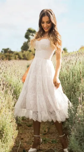 Vestido de noiva - Casamento civil - Tam. P
