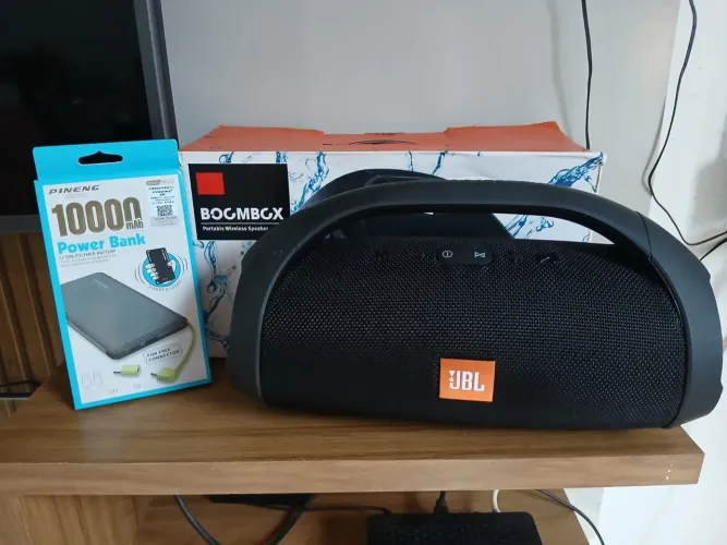 Combo caixa de som mais carregador portátil 10000mhz