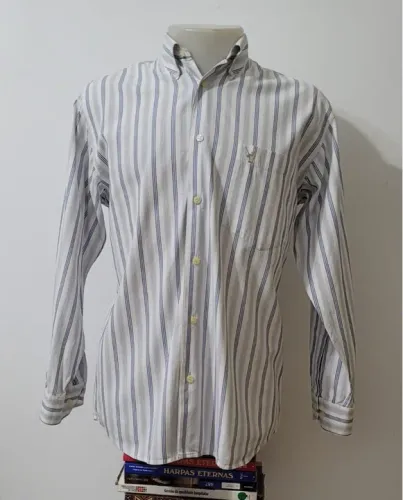 camisa branca com listras mr. kitsch TAM P