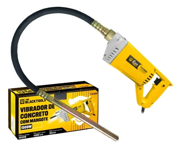 VIBRADOR DE CONCRETO COM MANGOTE 1500W 220V THE BLACK TOOLS - TVC650220
