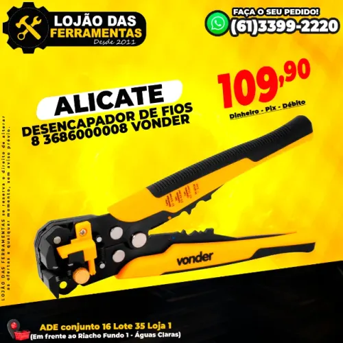 Alicate Desencapador de Fios 8 * Vonder