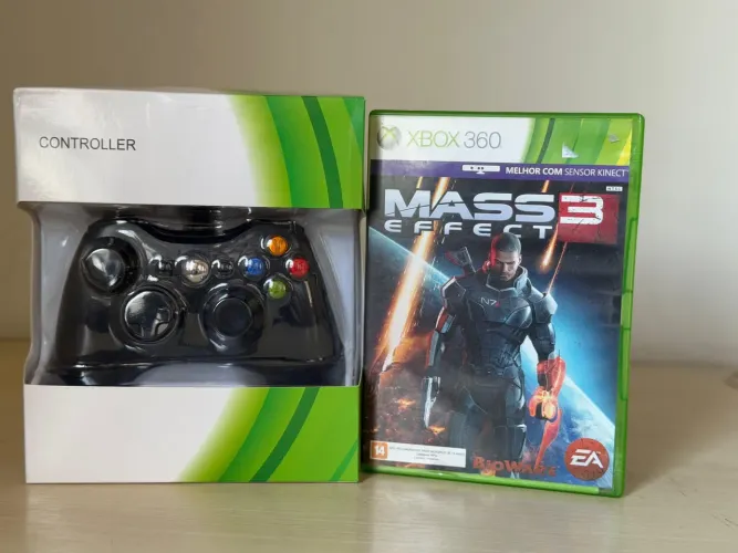 Jogo Xbox 360 Mass Effect 3 + Controle