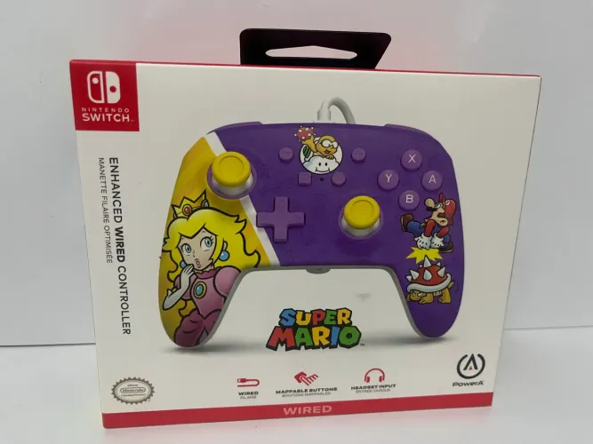 Controle nintendo switch - Mario e Peach Roxo