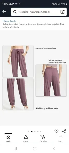 Calça de Corrida Feminina Estink - Leve, Confortável e com Bolsos