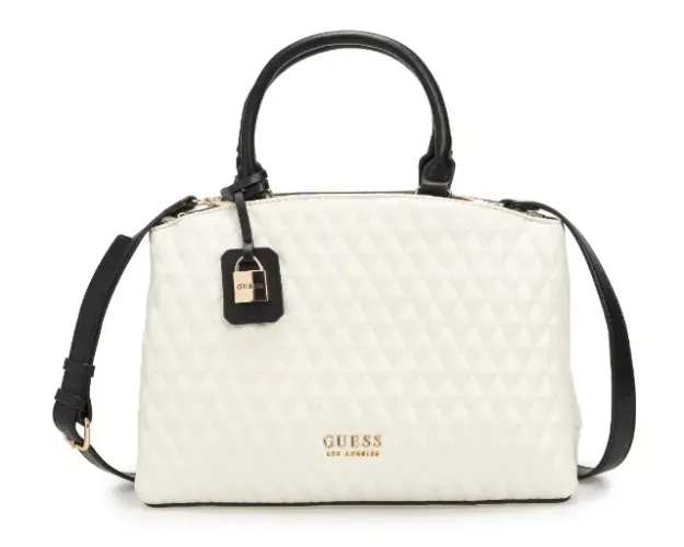 Bolsa Guess Easley Satchel Off White Transversal Off White