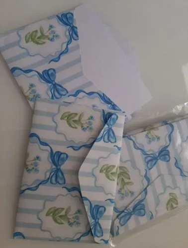 12 envelopes com cartão branco de 180g aniversário, presentes, convites, feito a mão mesa