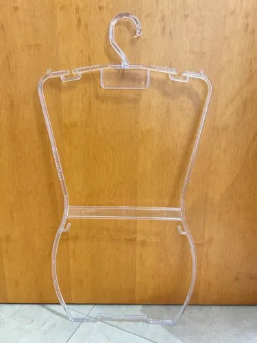 Kit 10 Cabide Silhueta Adulto Transparente