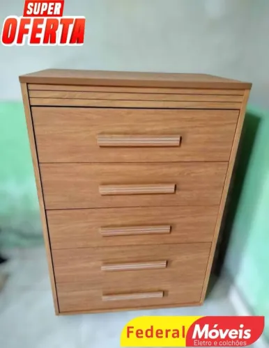 Cômoda com 5 Gavetas - Nova, Moderna e Versátil!