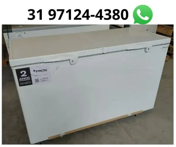 Freezer Horizontal 2 Tampas 503 Litros Novo Fricon